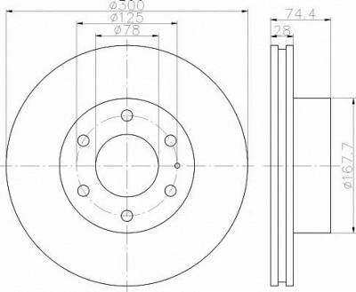 HELLA PAGID 8dd355117471 -  Тормозной диск